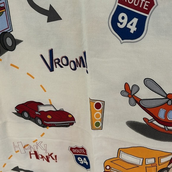 Boy’s 100% Cotton Fabric Transportation Theme Shower Curtain - Picture 4 of 8